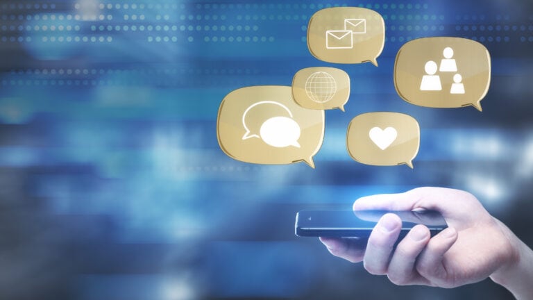 age depicting various forms of User-Generated Content (UGC), including social media posts, customer reviews, symbolizing the power of UGC in the digital age