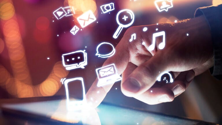 An engaging and vibrant image representing the concept of social media and user-generated content. The image features various social media icons and symbols, depicting the diverse platforms where users share their experiences and reviews.